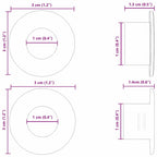 vidaXL Tischfußball Tisch-Stopper 10 pcs Schwarz 3 x 3 x 1,4 cm HIPS