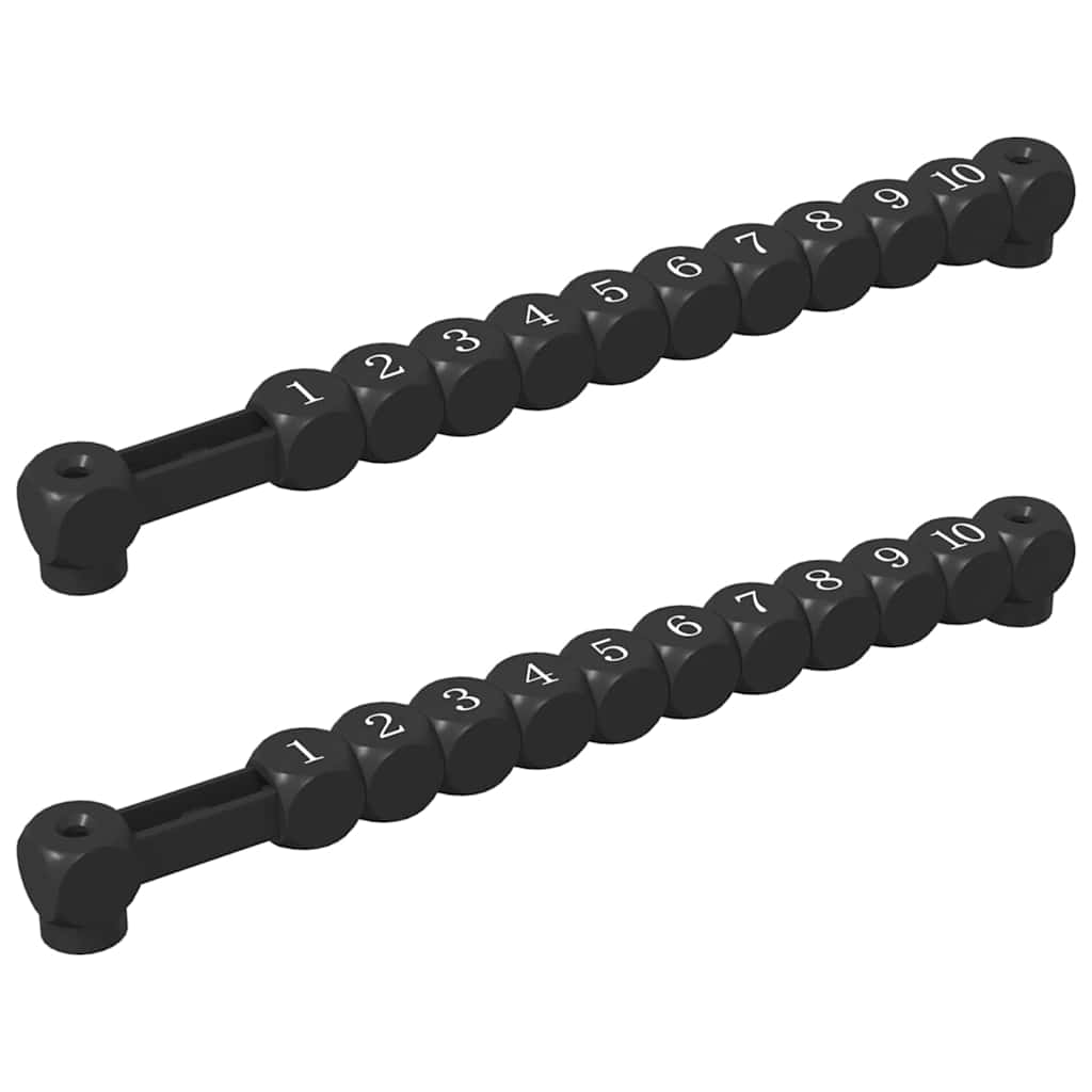 vidaXL Fußballtischzähler 2 pcs Schwarz 30 x 2,2 x 2,9 cm HIPS