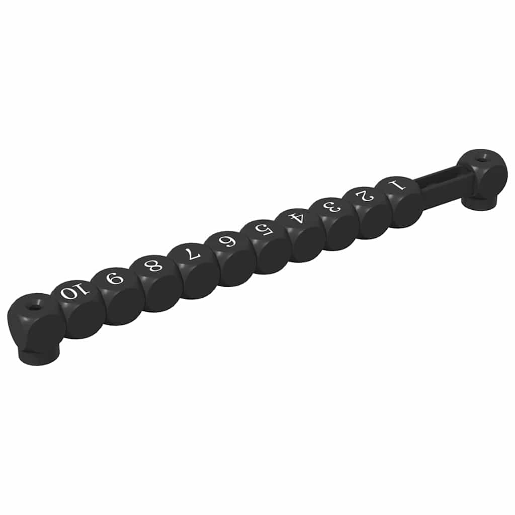 vidaXL Fußballtischzähler 2 pcs Schwarz 30 x 2,2 x 2,9 cm HIPS