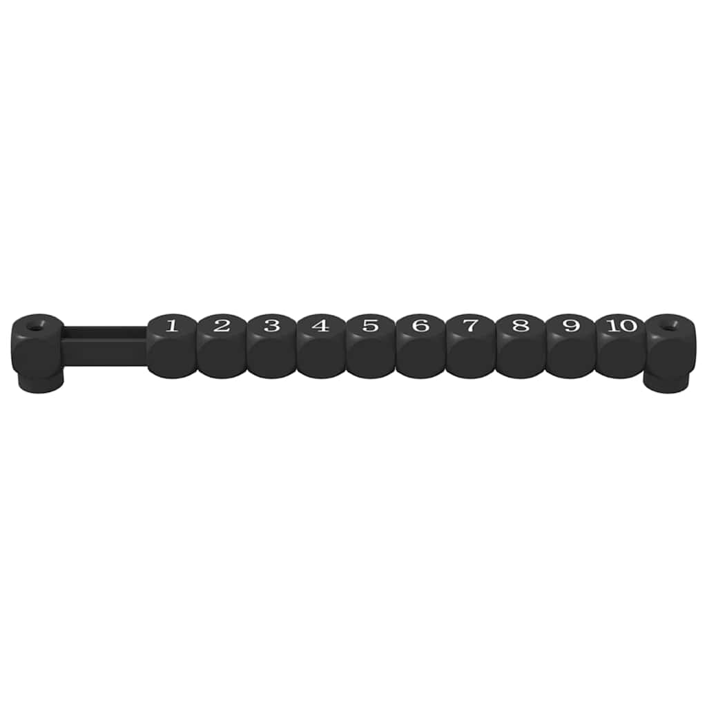 vidaXL Fußballtischzähler 2 pcs Schwarz 30 x 2,2 x 2,9 cm HIPS