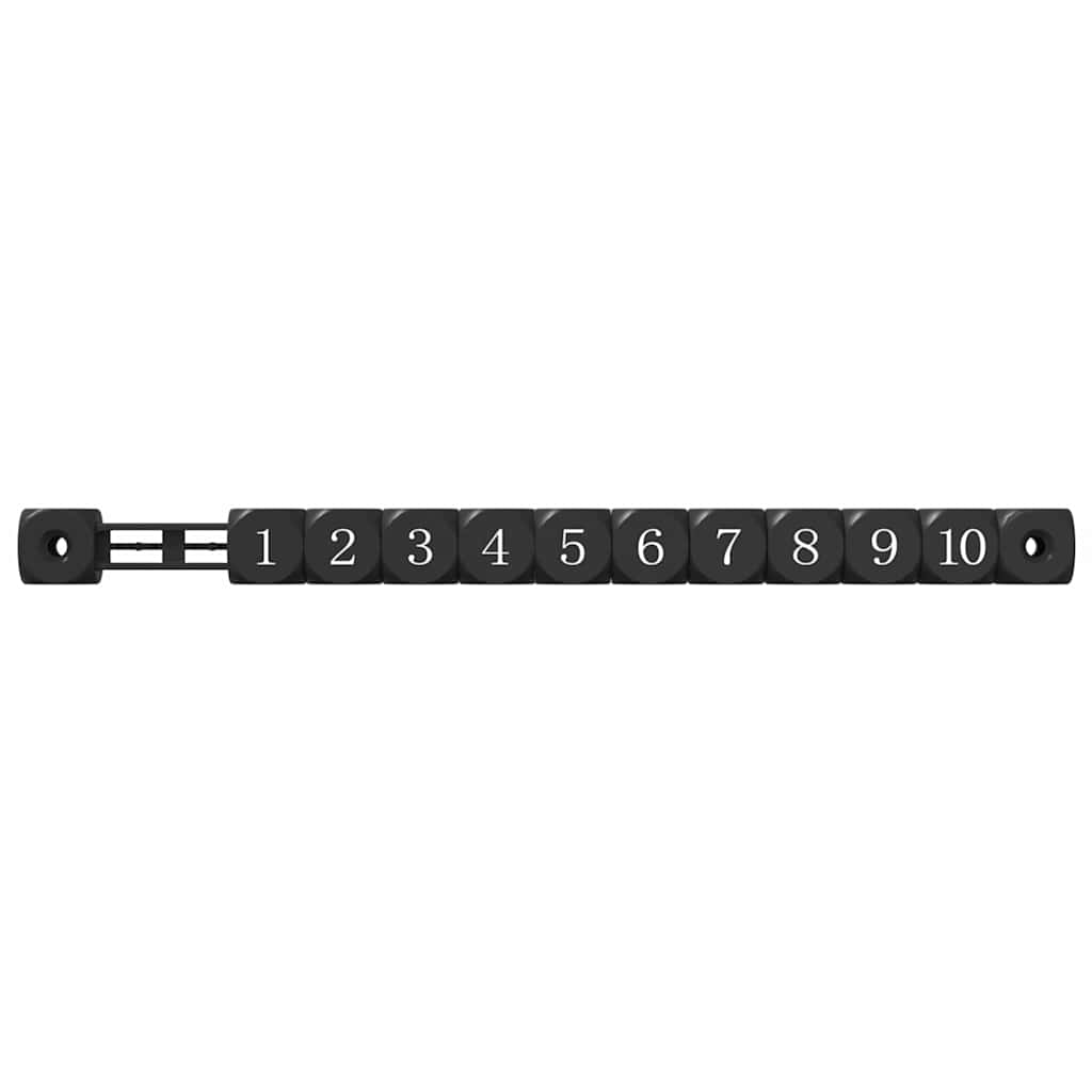 vidaXL Fußballtischzähler 2 pcs Schwarz 30 x 2,2 x 2,9 cm HIPS