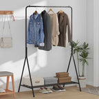 vidaXL Kleiderständer mit Speicher Schwarz 100 x 56 x 154 cm Stahl