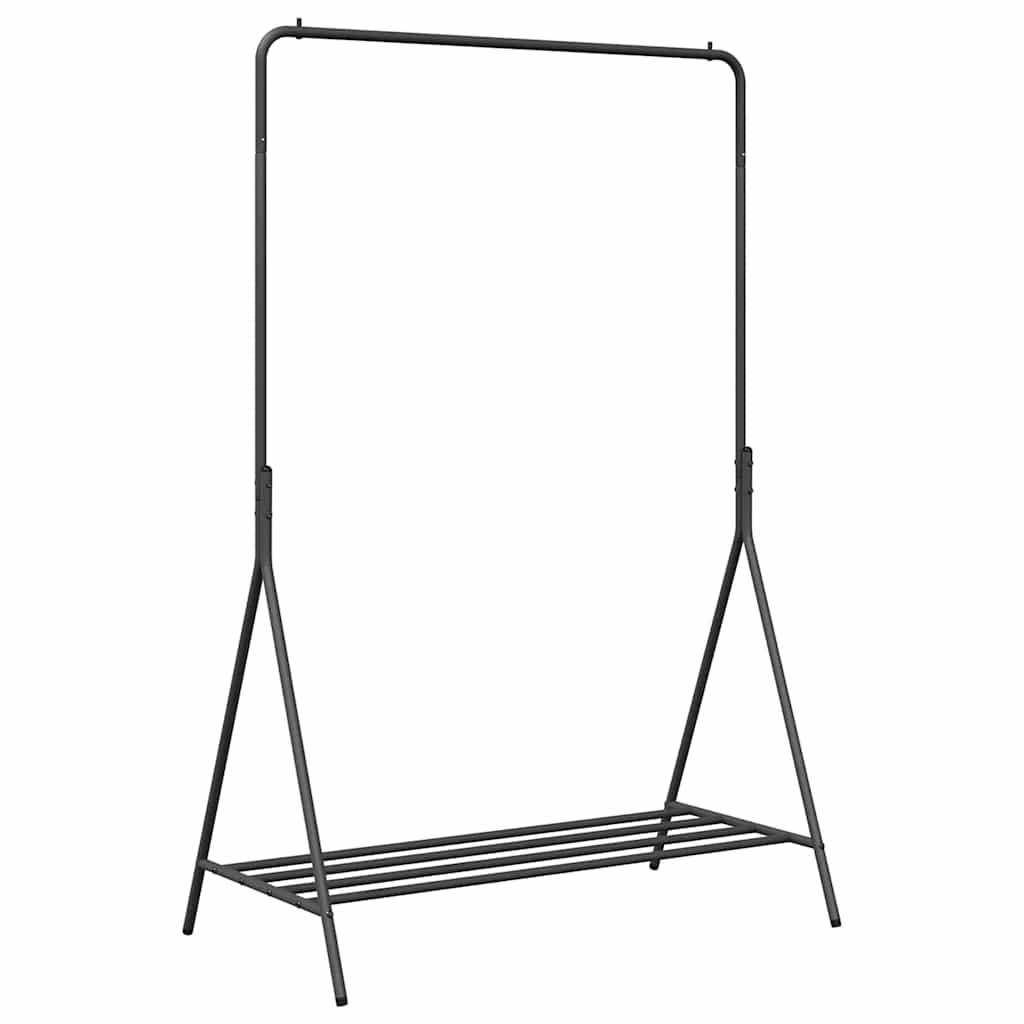 vidaXL Kleiderständer mit Speicher Schwarz 100 x 56 x 154 cm Stahl