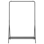 vidaXL Kleiderständer mit Speicher Schwarz 100 x 56 x 154 cm Stahl