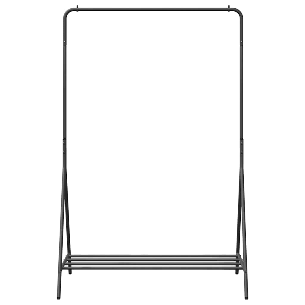 vidaXL Kleiderständer mit Speicher Schwarz 100 x 56 x 154 cm Stahl