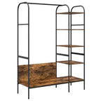 vidaXL Kleiderständer mit Regal Braun Eichen-Optik 120 x 44 x 160 cm