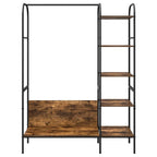 vidaXL Kleiderständer mit Regal Braun Eichen-Optik 120 x 44 x 160 cm