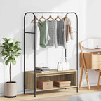 vidaXL Kleiderständer Braun Eichen-Optik 100 x 44 x 160 cm