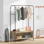 vidaXL Kleiderständer Braun Eichen-Optik 100 x 44 x 160 cm
