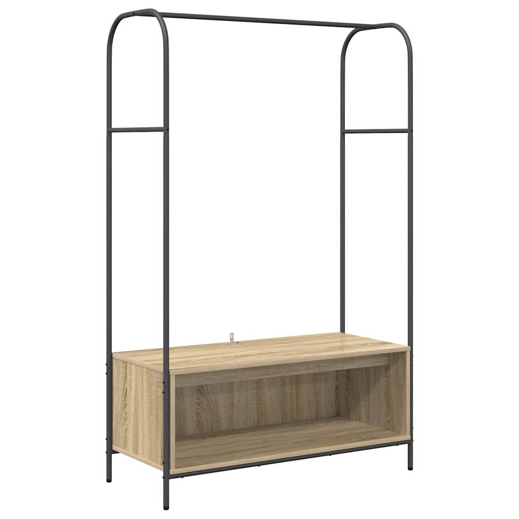 vidaXL Kleiderständer Braun Eichen-Optik 100 x 44 x 160 cm