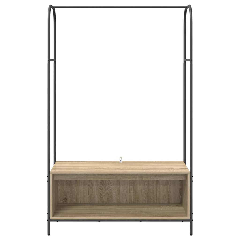 vidaXL Kleiderständer Braun Eichen-Optik 100 x 44 x 160 cm