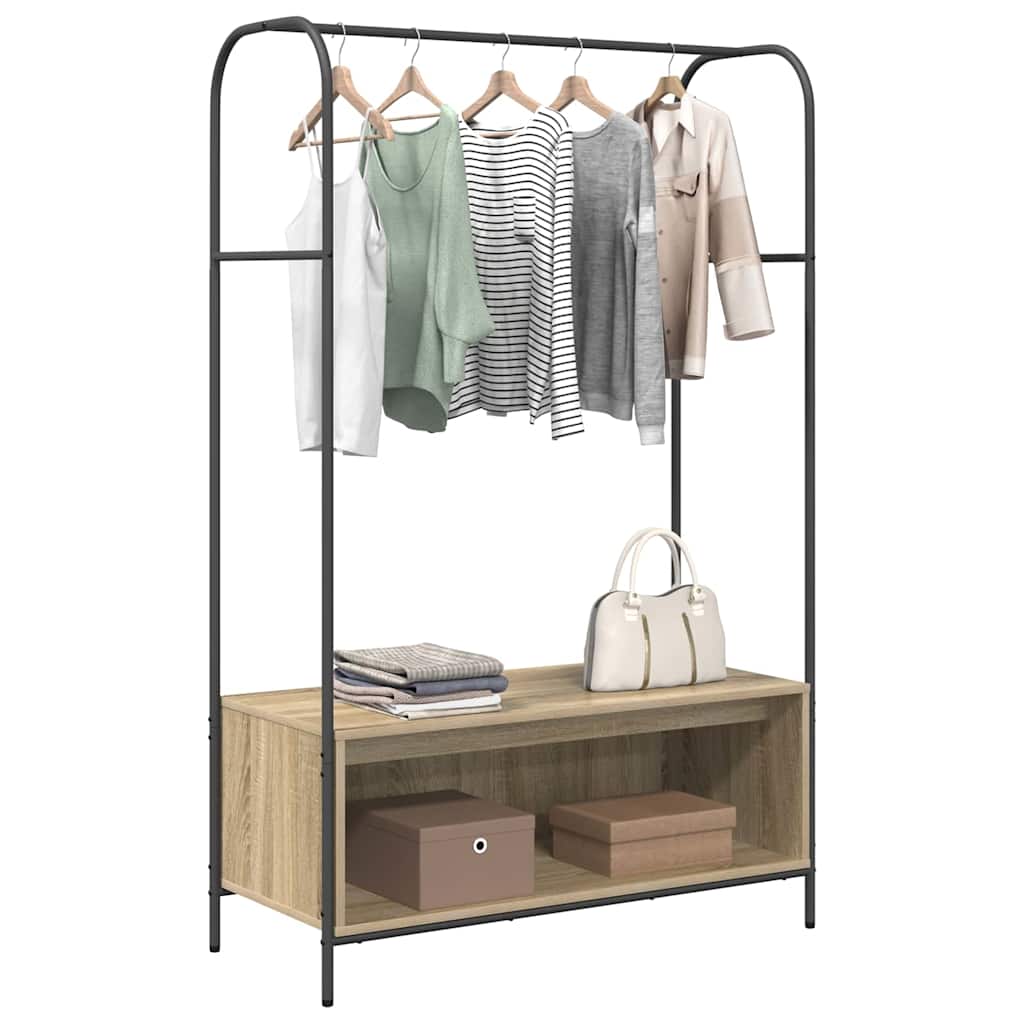 vidaXL Kleiderständer Braun Eichen-Optik 100 x 44 x 160 cm