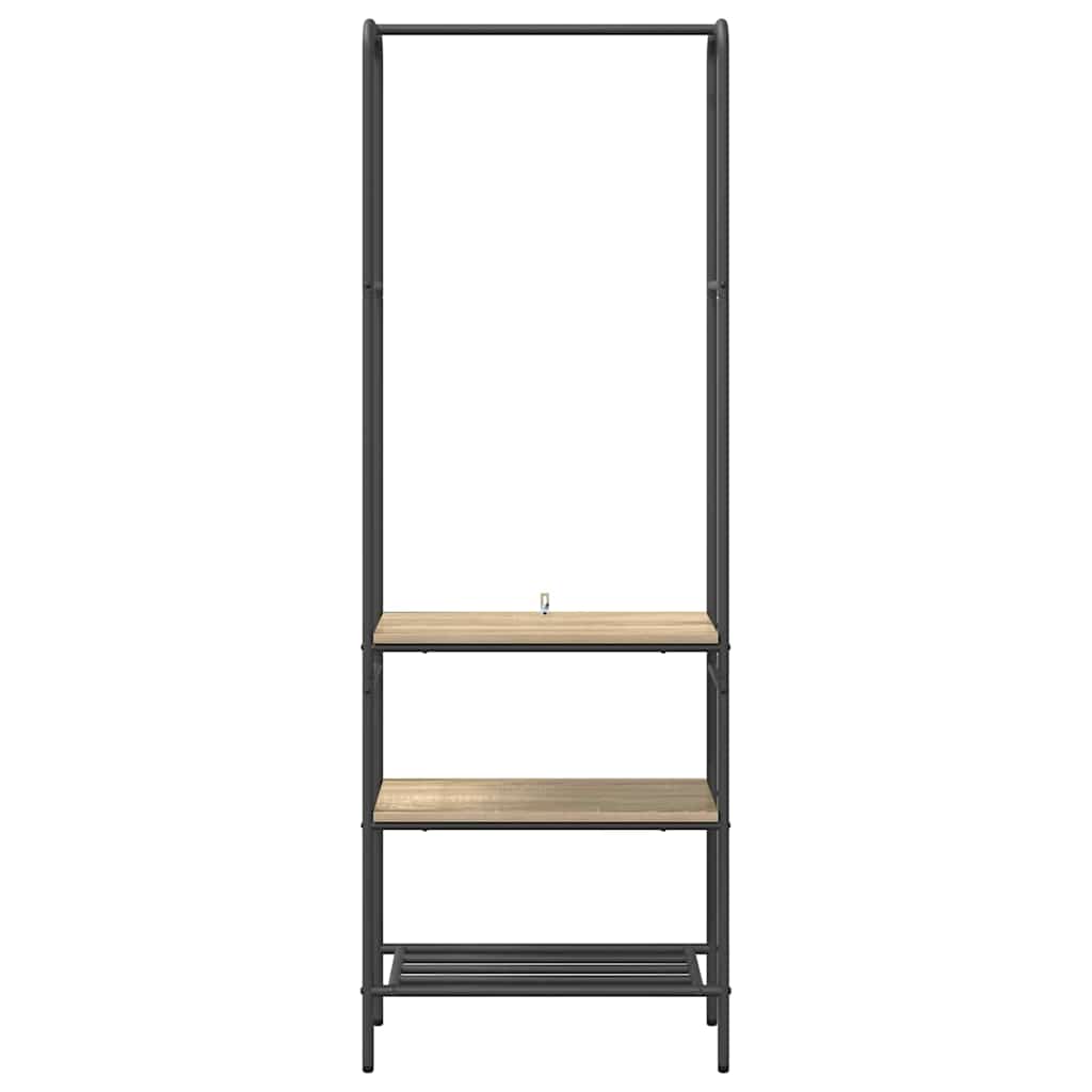 vidaXL Kleiderständer Sonoma-Eiche 60 x 30 x 171 cm Holzwerkstoff