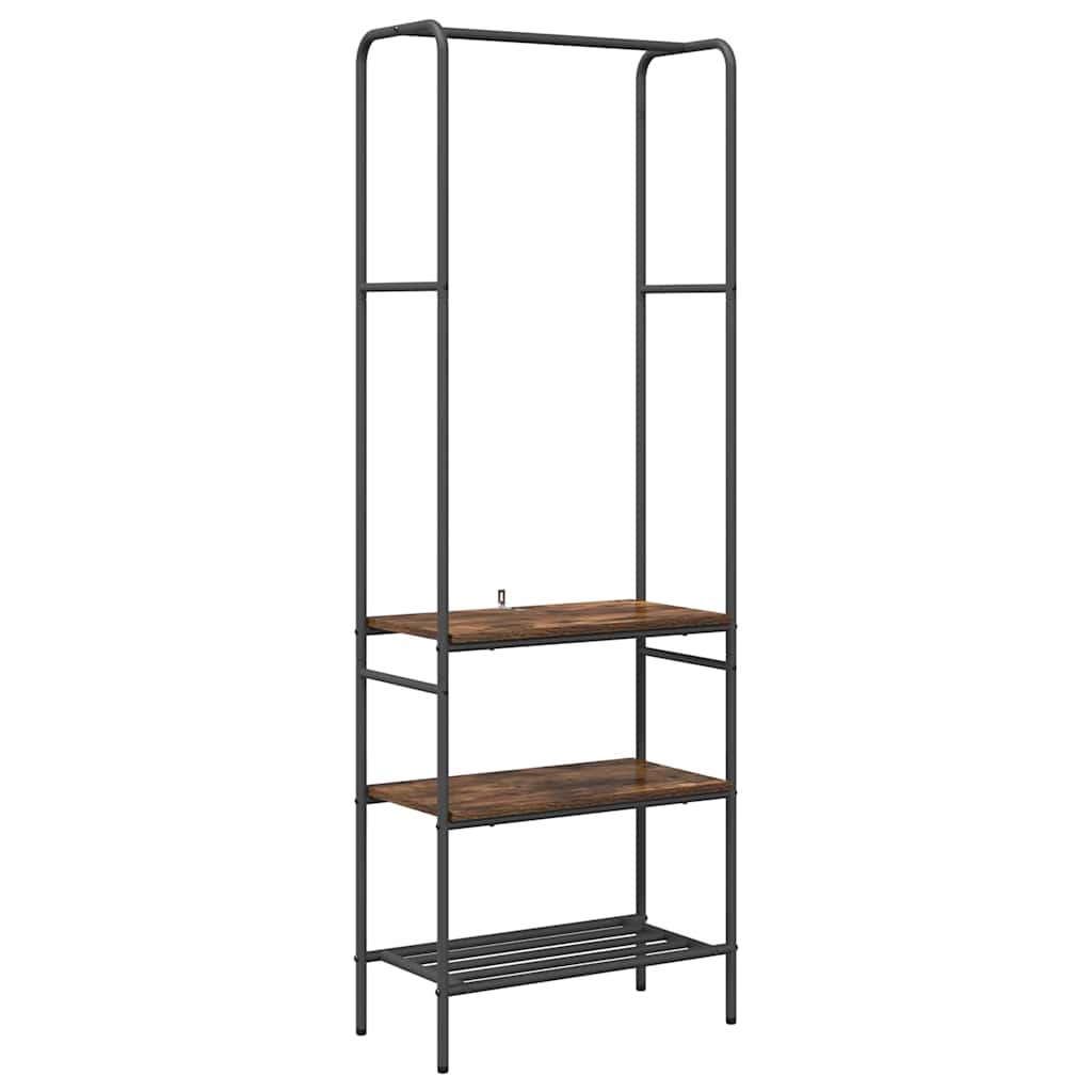 vidaXL Kleiderständer Geräucherte Eiche 60 x 30 x 171 cm Holzwerkstoff