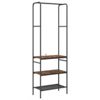 vidaXL Kleiderständer Geräucherte Eiche 60 x 30 x 171 cm Holzwerkstoff