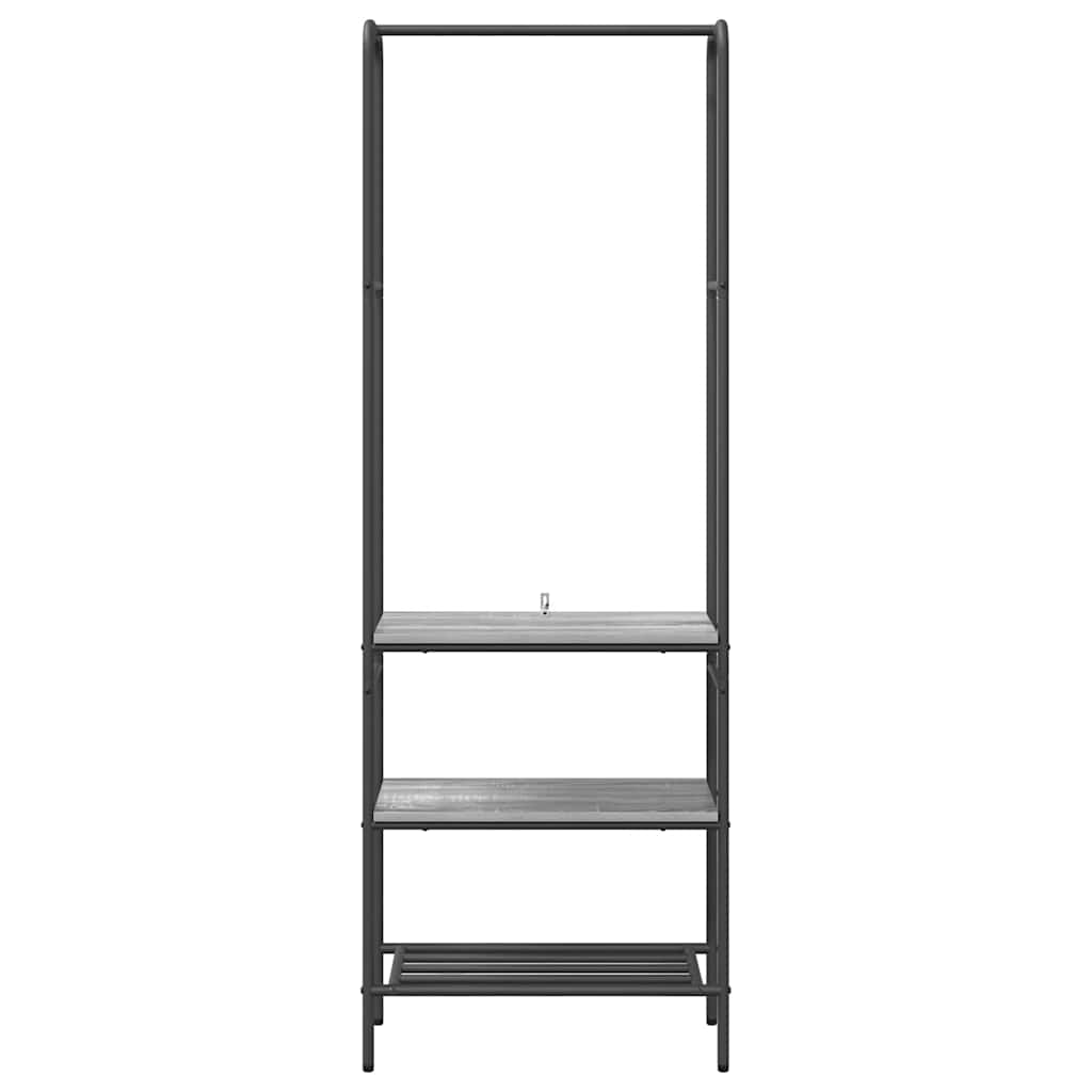 vidaXL Kleiderständer Grau Sonoma 60 x 30 x 171 cm Holzwerkstoff