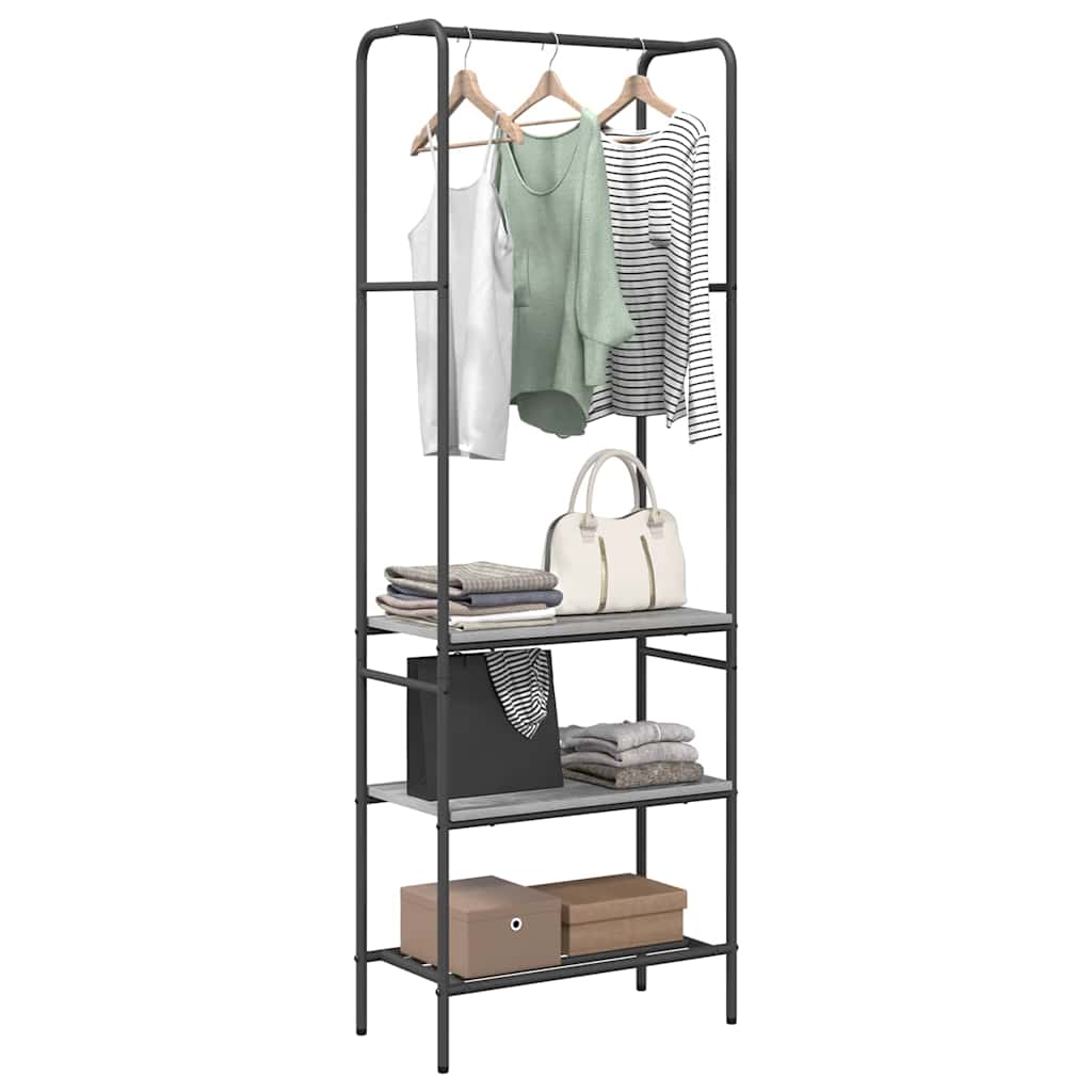 vidaXL Kleiderständer Grau Sonoma 60 x 30 x 171 cm Holzwerkstoff