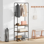 vidaXL Kleiderständer mit Regal Altholz 60 x 30 x 171 cm Holzwerkstoff