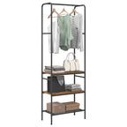 vidaXL Kleiderständer mit Regal Altholz 60 x 30 x 171 cm Holzwerkstoff