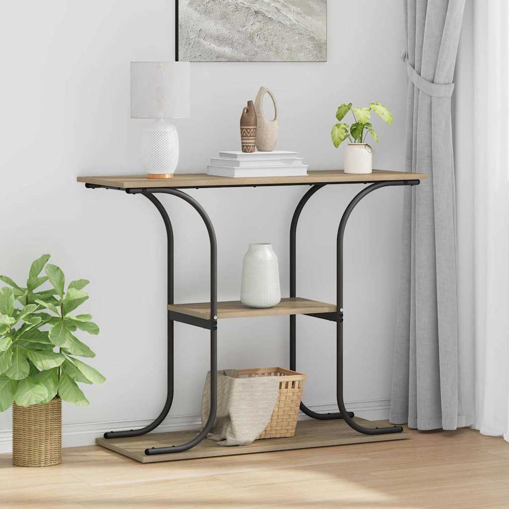vidaXL Konsolentisch Sonoma-Eiche 101 x 35 x 80,5 cm Holzwerkstoff