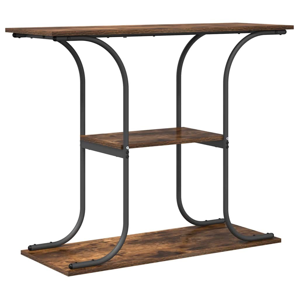 vidaXL Konsolentisch mit Regal Geräucherte Eiche 101 x 35 x 80,5 cm