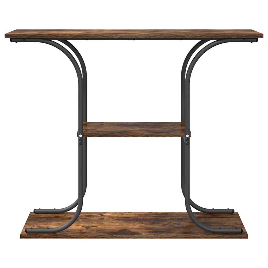vidaXL Konsolentisch mit Regal Geräucherte Eiche 101 x 35 x 80,5 cm