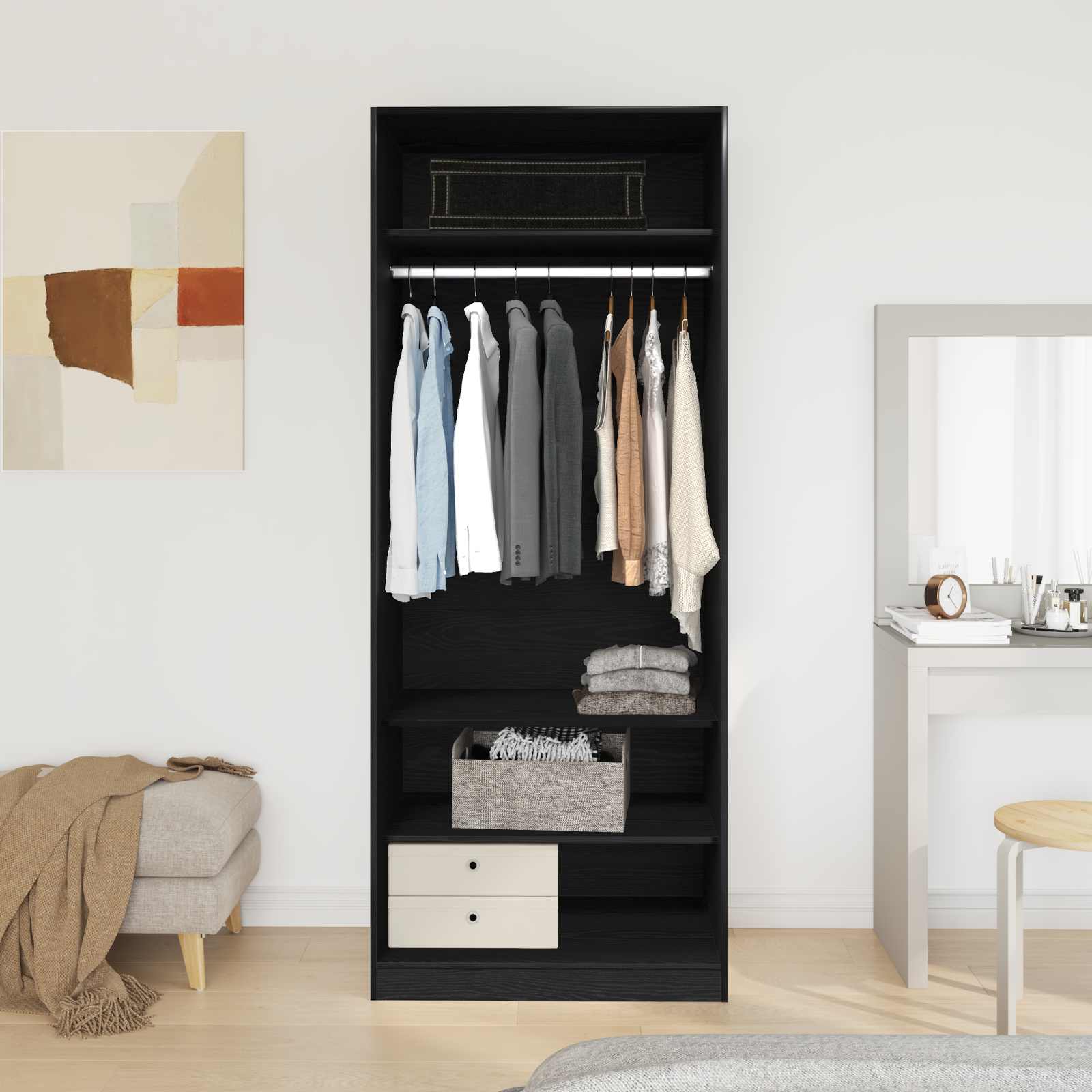 vidaXL Kleiderschrank Artisan-Eiche 80 x 50 x 200 cm Holzwerkstoff