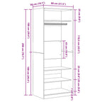 vidaXL Kleiderschrank Artisan-Eiche 80 x 50 x 200 cm Holzwerkstoff