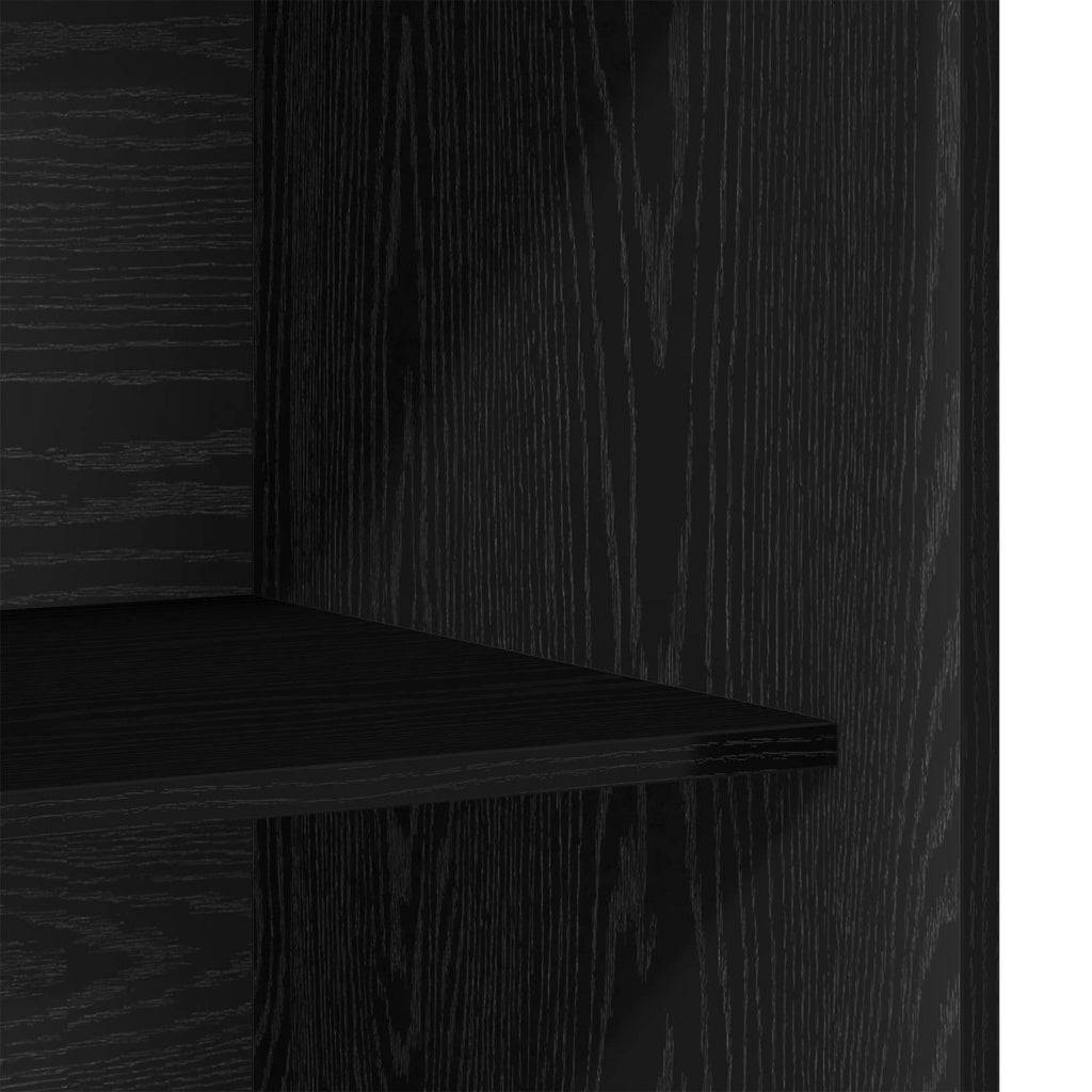 vidaXL Kleiderschrank mit Regal Schwarz Eichen-Optik 80 x 50 x 200 cm
