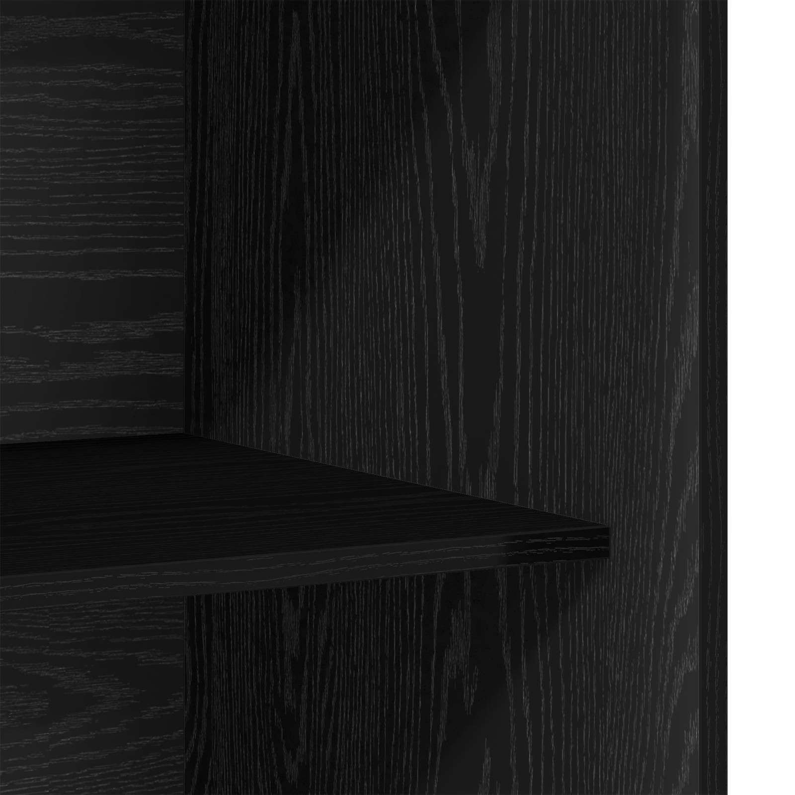 vidaXL Kleiderschrank mit Regal Schwarz Eichen-Optik 80 x 50 x 200 cm