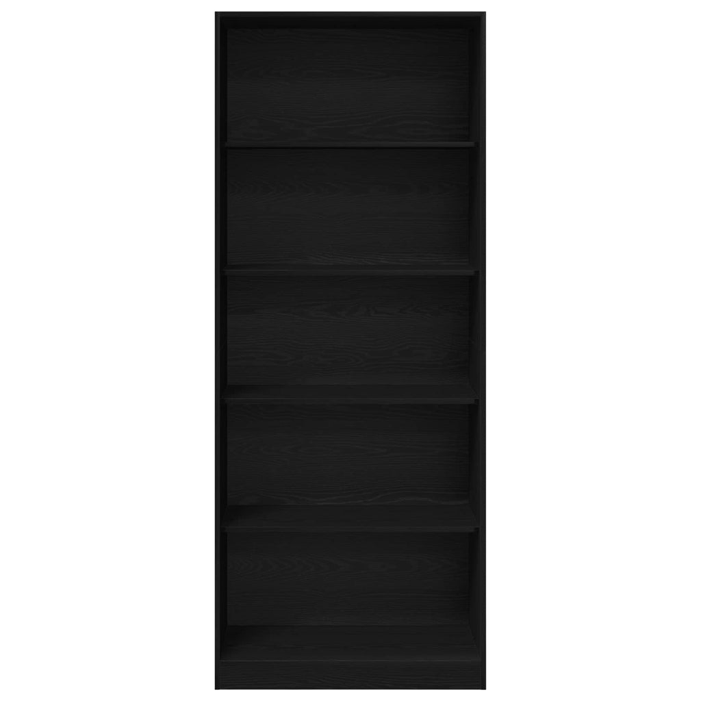vidaXL Kleiderschrank mit Regal Schwarz Eichen-Optik 80 x 50 x 200 cm