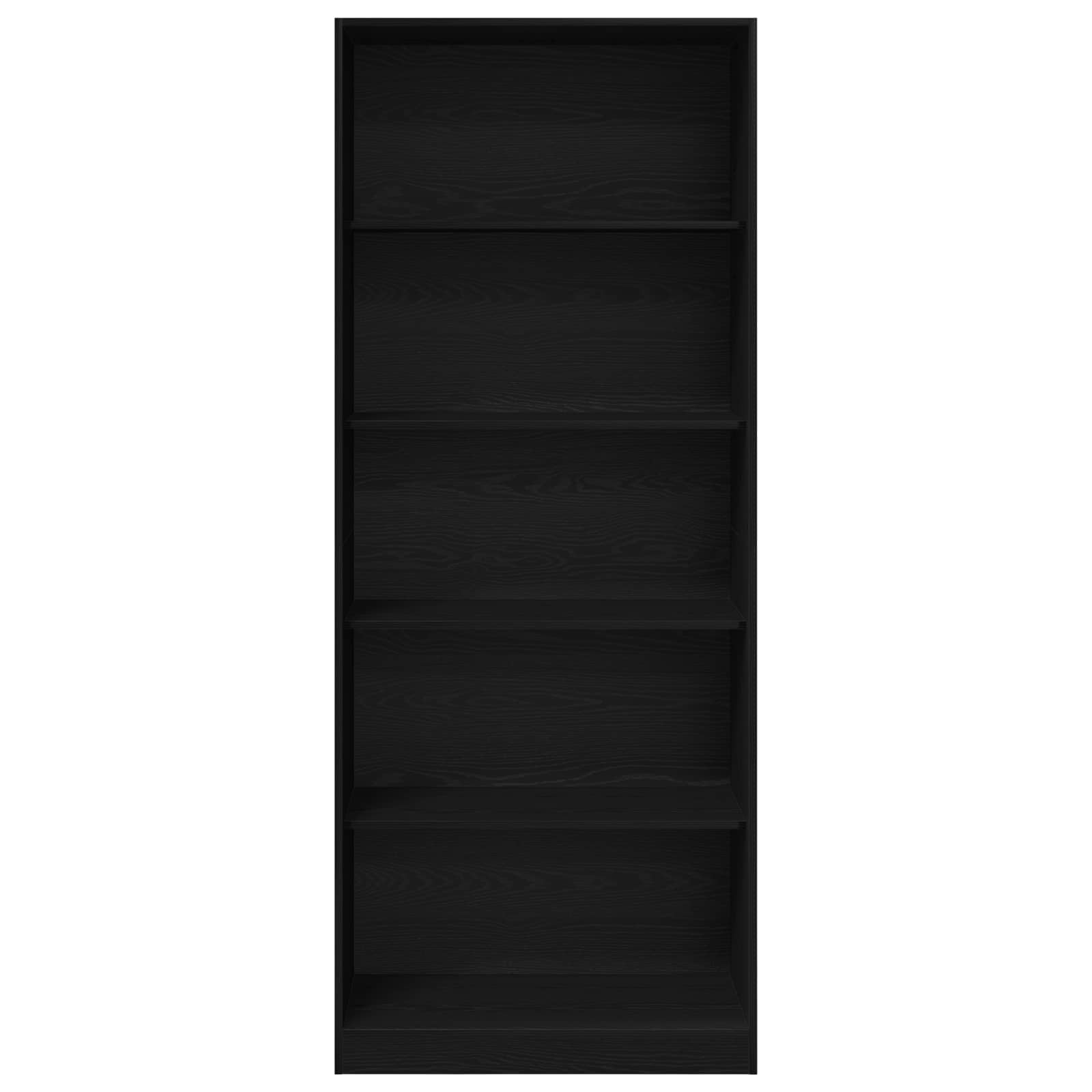 vidaXL Kleiderschrank mit Regal Schwarz Eichen-Optik 80 x 50 x 200 cm