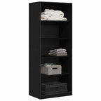 vidaXL Kleiderschrank mit Regal Schwarz Eichen-Optik 80 x 50 x 200 cm