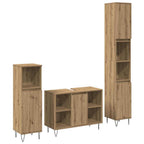 vidaXL Badezimmermöbel-Set mit Regal 3 pcs Artisan-Eiche Holzwerkstoff