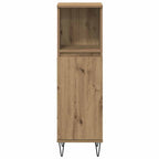 vidaXL Badezimmermöbel-Set mit Regal 3 pcs Artisan-Eiche Holzwerkstoff