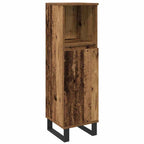 vidaXL Badezimmermöbel-Set mit Regal mit Tür 3 pcs Braun Holzwerkstoff