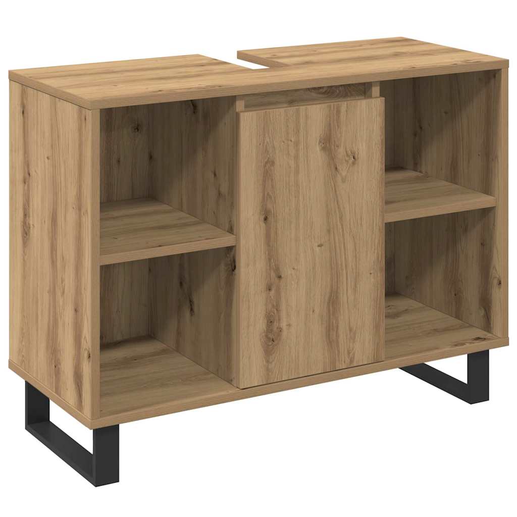 vidaXL Badezimmermöbel Set mit Speicher 3 pcs Braun Holzwerkstoff