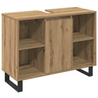 vidaXL Badezimmermöbel Set mit Speicher 3 pcs Braun Holzwerkstoff