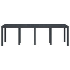 vidaXL Gartentisch Anthrazit 250 x 100 x 73 cm Poly-Rattan