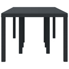 vidaXL Gartentisch Anthrazit 250 x 100 x 73 cm Poly-Rattan