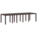 vidaXL Gartentisch Anthrazit 250 x 100 x 73 cm Poly-Rattan