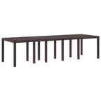vidaXL Gartentisch Anthrazit 250 x 100 x 73 cm Poly-Rattan