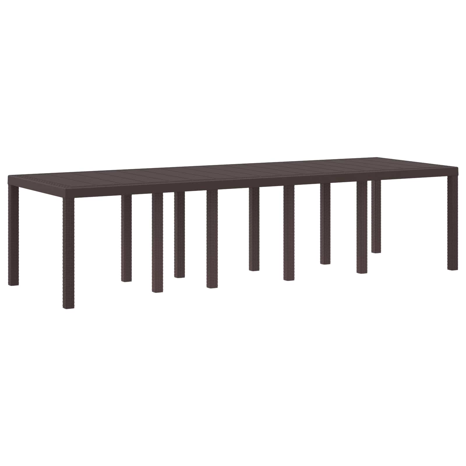 vidaXL Gartentisch Anthrazit 250 x 100 x 73 cm Poly-Rattan