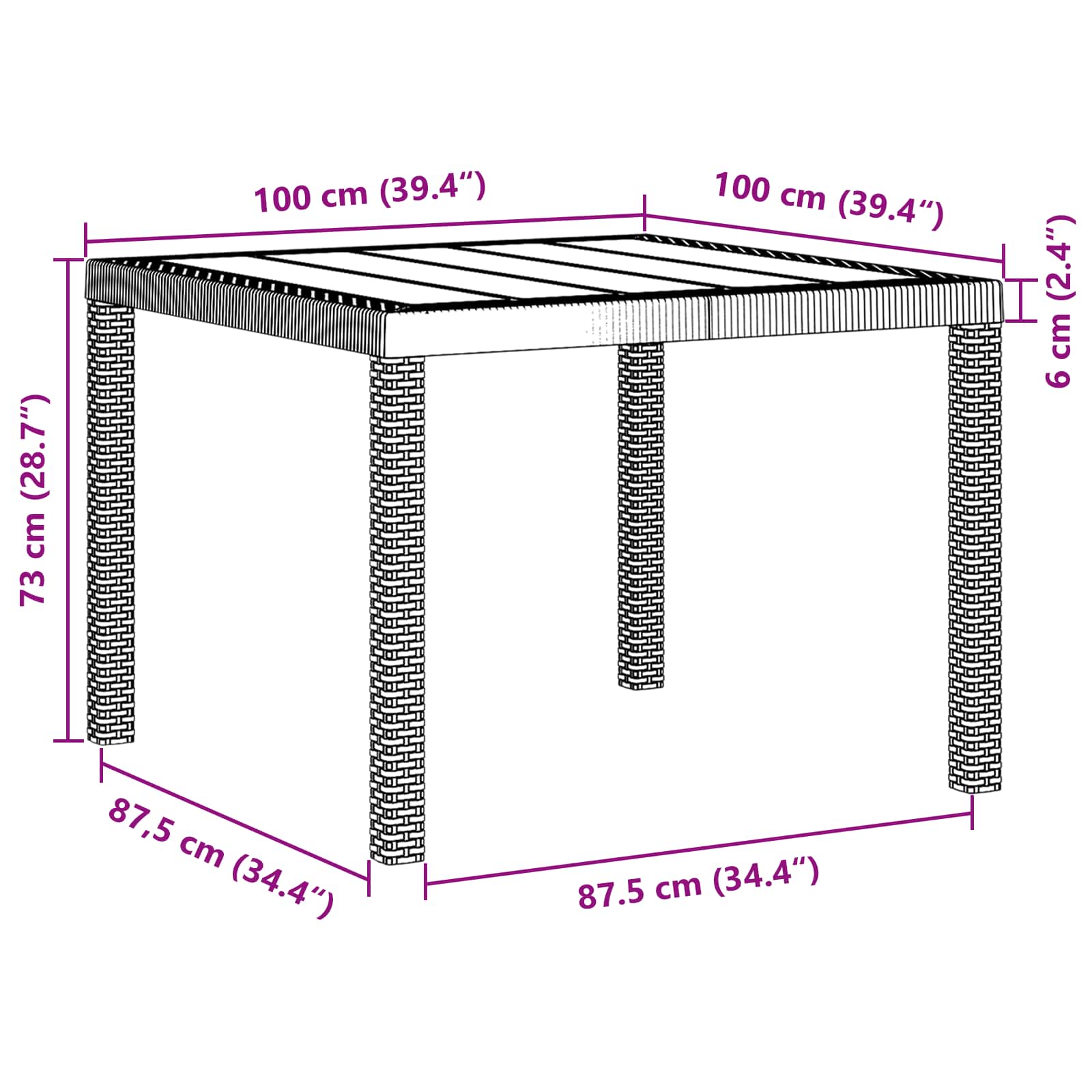 vidaXL Garten Essgruppe 5 pcs Anthrazit Polypropylen