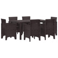 vidaXL Garten Essgruppe 7 pcs Anthrazit Polt Rattan