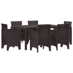 vidaXL Garten Essgruppe 7 pcs Anthrazit Polt Rattan