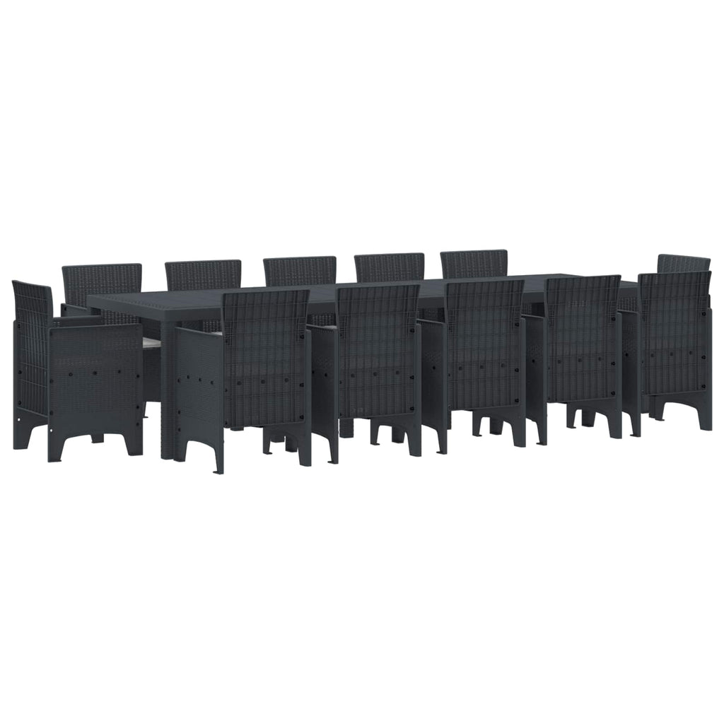 vidaXL Garten Essgruppe 13 pcs Anthrazit und Hellgrau