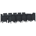 vidaXL Garten Essgruppe 13 pcs Anthrazit und Hellgrau