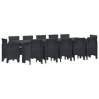 vidaXL Garten Essgruppe 13 pcs Anthrazit und Hellgrau