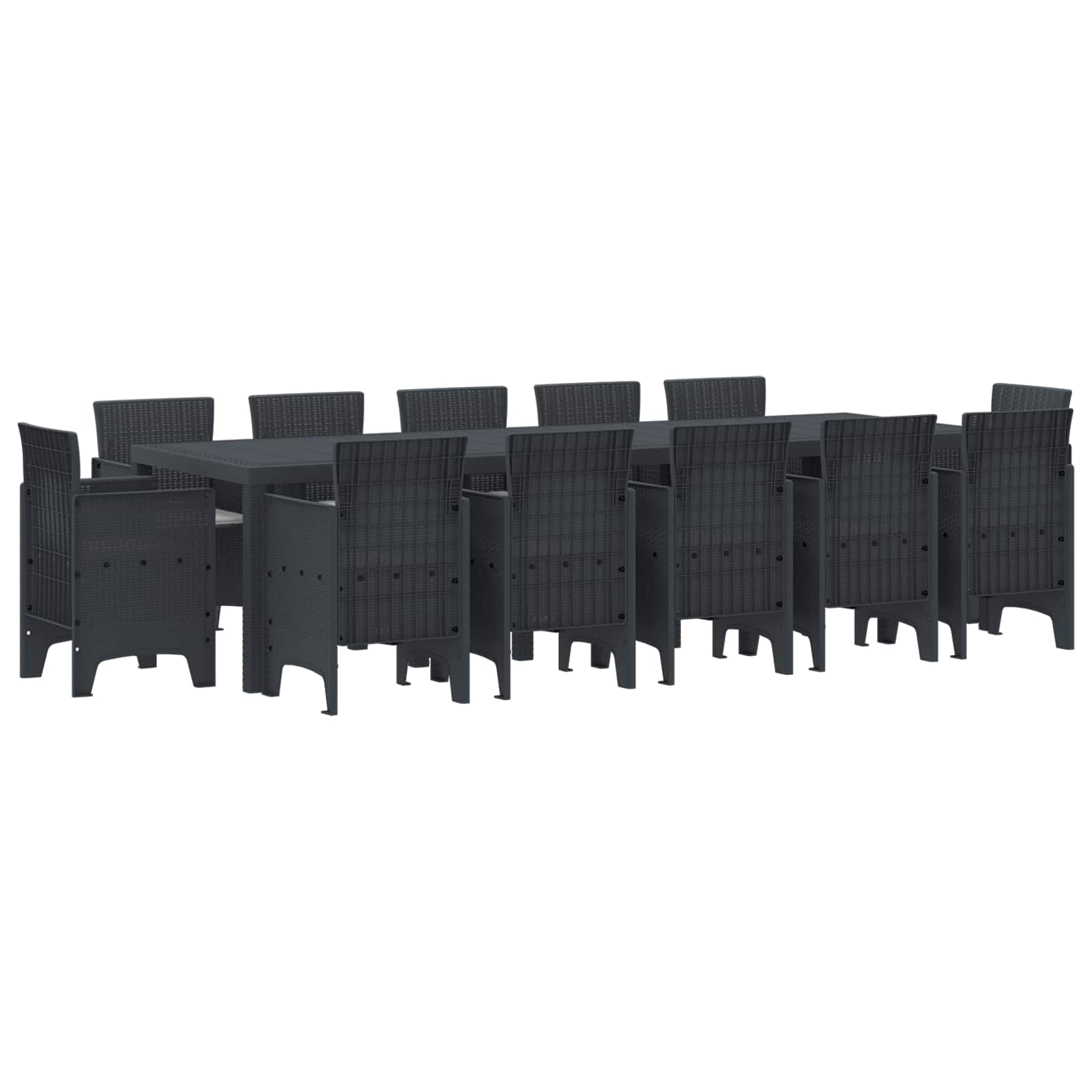 vidaXL Garten Essgruppe 13 pcs Anthrazit und Hellgrau